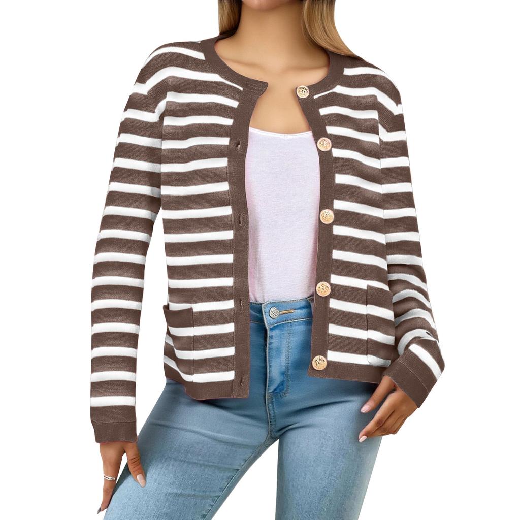 Women's Cardigan Sweater  Clothing Fashion Cropped Jacket Trendy Casual Long Sleeve Top