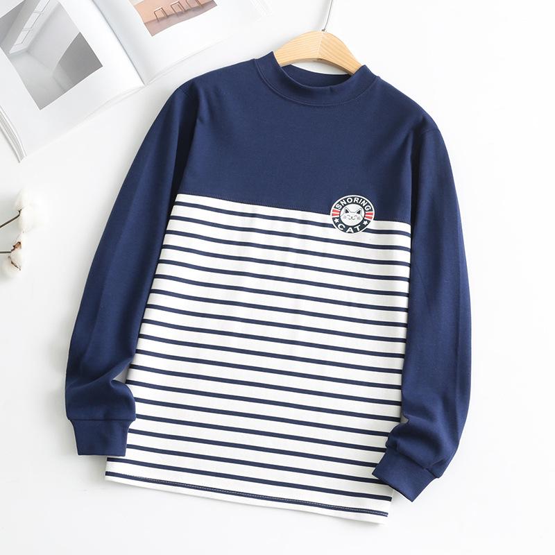 Boys' Cotton Autumn Thin Top Warm Underwear for Junior High & High School Students