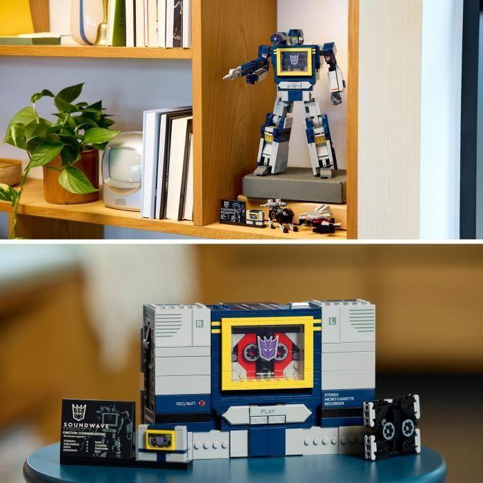 LEGO Icons 10358 Transformers Soundwave - Set de Construction pour Adulte - Maquette
