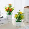 Artificial flowers Bonsai Vase for Home Decoration Mini Potted Festival Wedding Ornamental Flowerpots Bathroom Windowsill Plants