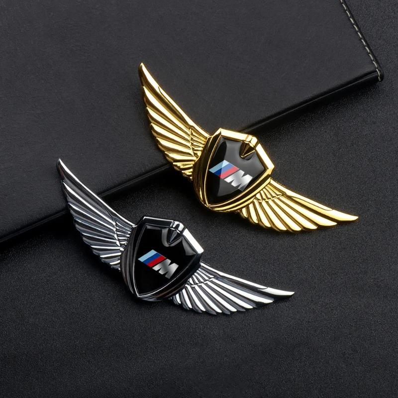 3D Metal Wings Badge Car Styling Body Sticker Decals Auto Exterior Accessories For BMW F30 F10 E90 E34 E53 E61 E62 E93 GT X3 E46
