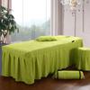 Beauty Salon Bed Sheet Brief Beauty Bed Skirt Bedspread  With Hole Body Massage Bed Cover