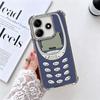 Funny Retro Callphone Plating Phone Case For Xiaomi Redmi Note 14 15 Pro Plus 13 12 11 11S 11T 10 9S 9 5G Anti-Fall Airabag Cove