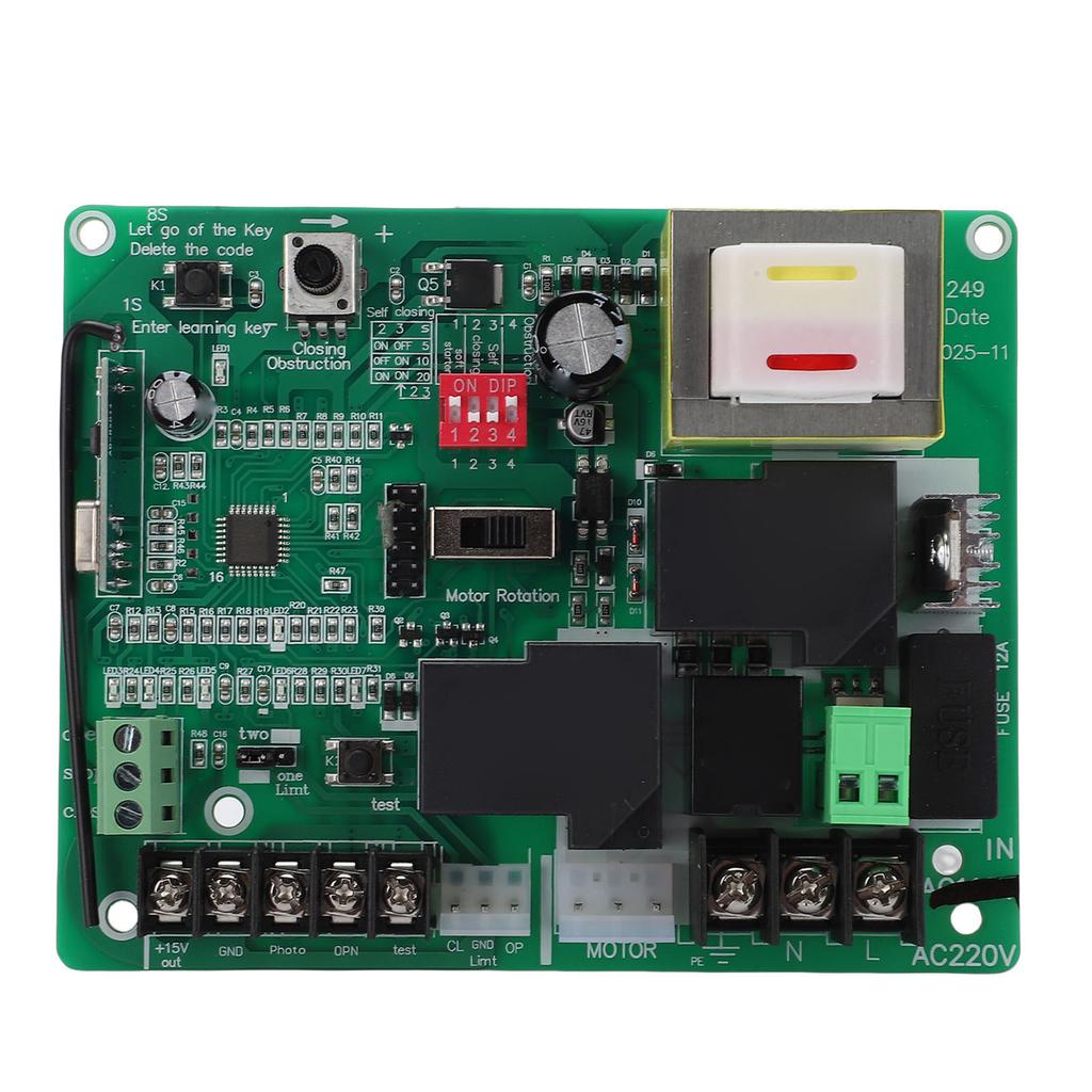Sliding Gate Opener Control Board Set Universal Electric Door Controller Circuit Board with Remote Control for Factory