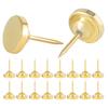 20Pcs Elegant Flat Round Head Push Pins 0.63x0.39'' Strong Hold Metal Thumbtacks for Photo Map Memo Display Home Office School