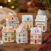 Set Casa delle Spezie del Villaggio di Natale da 6 Pezzi Ornamento a Forma di Casa Set Scatola Portaoggetti Mini Vasetti Casa delle Spezie del Villaggio per Villaggio di Natale Decorazioni per la Casa