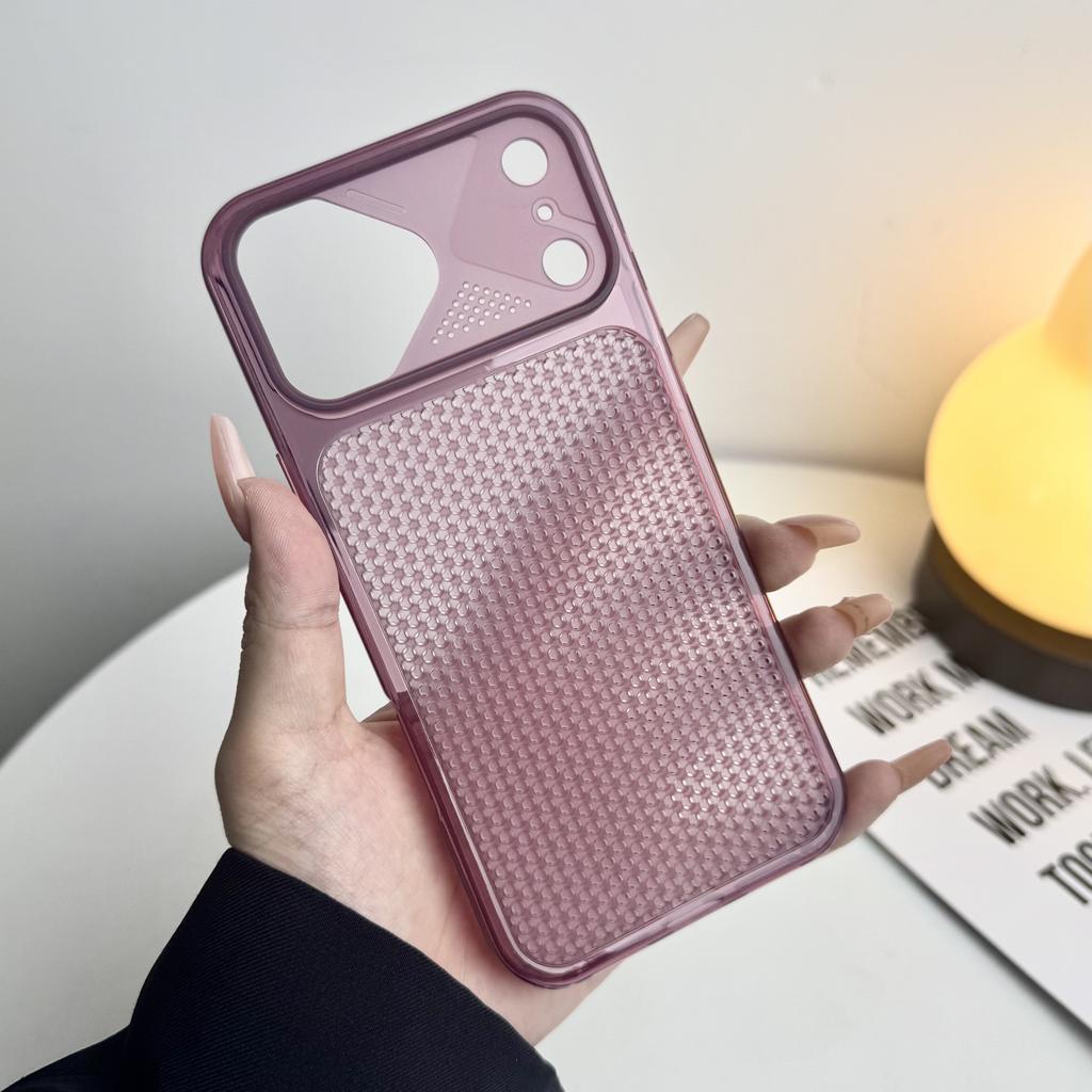Translucent Cooling Phone Case For Iphone 11 12 13 14 15 16 17 18 Pro Max Heat Dissipation TPU Soft Phone Cover Light Thin Shell