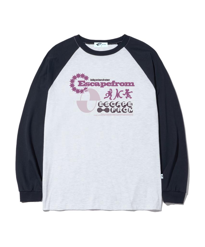 ESCAPEFROM Adventure People Print Long Sleeve Navy