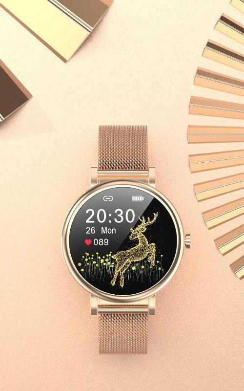 Smartwatch Damski Rubicon Rnbe64 - Ciśnieniomierz, Pulsoksymetr (Sr013D)
