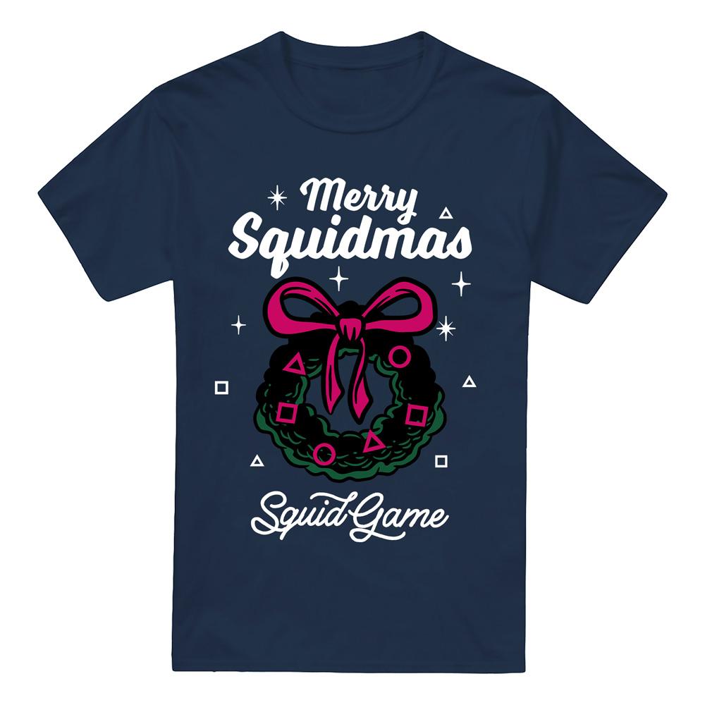 Squid Game Mens Merry Squidmas Wreath T-Shirt