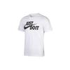 Nike Just Do It Logo Print Crew Neck T-Shirt Men Tops White AR5007-100