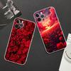 Red Roses Flowers Phone Case Silicone Soft For Iphone 16 15 14 13 12 11 Pro Mini XS MAX Plus X Cover