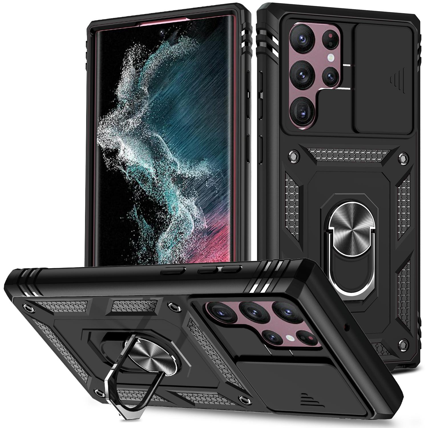 

for Samsung S25Ultra Slide Camera Case for Samsung Galaxy S25Plus S25 Heavy Duty Build in 360 Degree Rotate Kickstand Covers For Samsung S25Plus