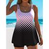 Women's Swimwear Tankini 2 Piece Swimsuit Abstract Print Vacation Bathing Suits