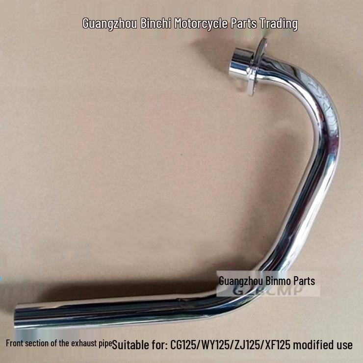 Retro-Style Front Section Exhaust Pipe for CG125 with Accessories
