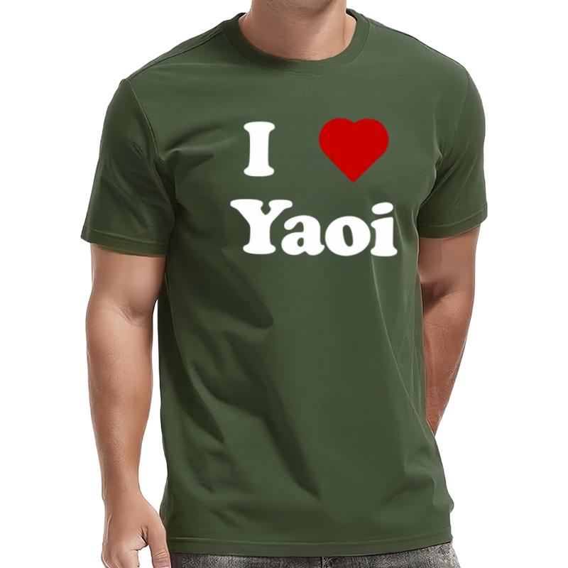 Funny I Love Yaoi Graphic T Shirts Unisex Women Cotton Humor Streetwear Tee Shirt Short Sleeve Unisex Loose Unisex Clothing OT