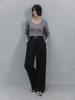 Memua Refined Belted Wide Slacks (Black)
