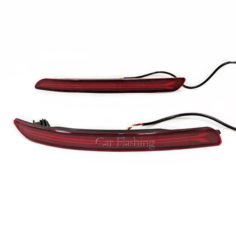 1 Set LED Rear Bumper Reflector Light Driving Brake Turn Signl Lamp For KIA RIO Sedan 4 Doors 2012 2013 2014 2015