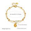 316L Stainless Steel Teardrop White Stone Charm Bracelet For Women Girl Fashion New Trendy Wrist Chain Jewelry Holiday Gifts