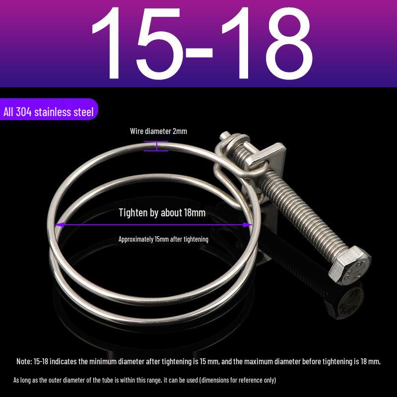 Stainless Steel Double Wire Hose Clamp Set