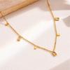316L Stainless Steel Simple Fashion Zircon Waterdrop Pendant Necklace for Women Trendy Waterproff Chain Neck Party Jewelry Gifts