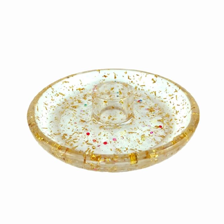 Round Candlestick Mold Color Concentrate Holder Mold Gypsum Candle Holder Mold