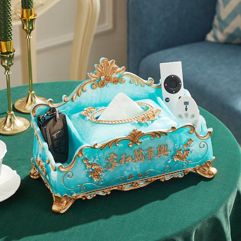 

New bedroom paper drawer box, luxurious and high-end European style remote control, hallway tissue box, multifunctional desktop paper drawer box