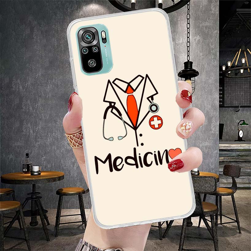 Medicine Nurse Doctor Soft Phone Case For Xiaomi Redmi Note 15 14 14S 13 12 Pro Plus 12S 11 11S 11E 10 10S 11T 5G Fundas Coque R