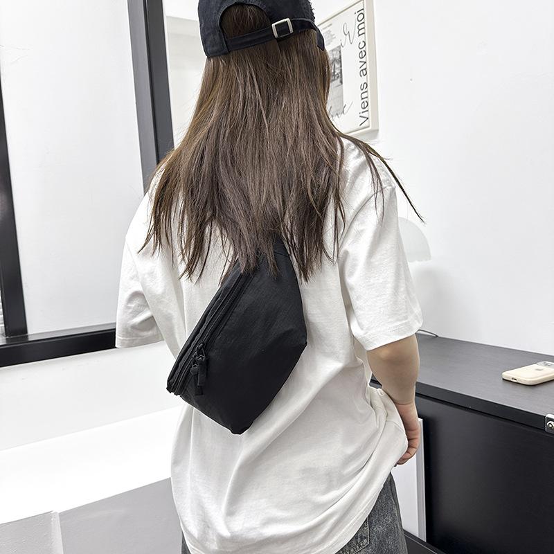 Japanese Breast Bag Women'S Fashion Summer Leisure Simple Messenger Bag Sports Couple Small Bag Versatile Hong Kong Style Fanny Pack Men