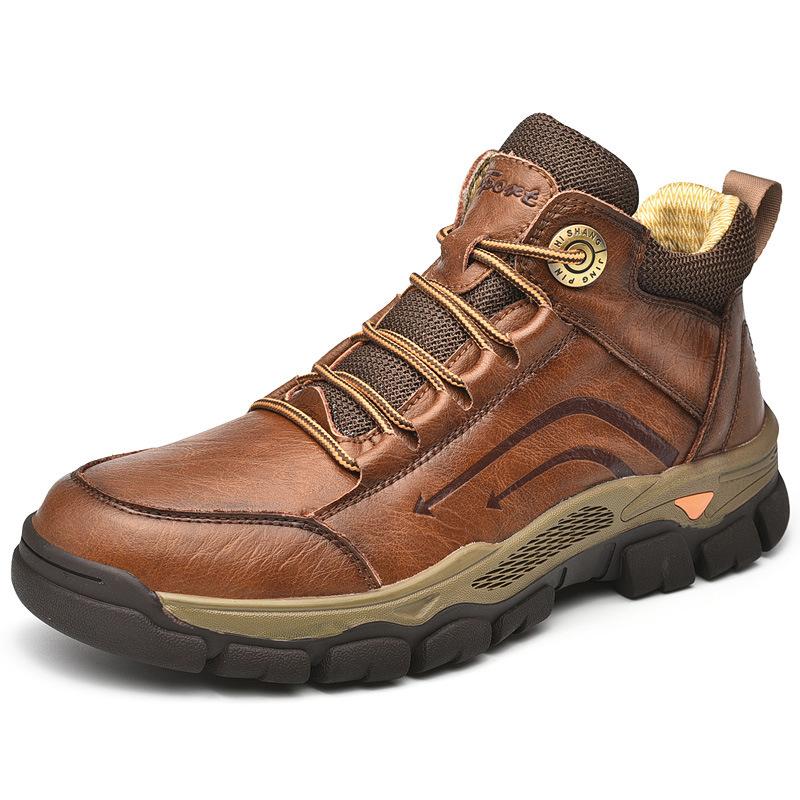 Herbst und Winter 2025 neue Herrenschuhe Mode Outdoor Freizeitschuhe Sportschuhe mittlerer Riemen matt Wanderschuhe trendige Herrenschuhe