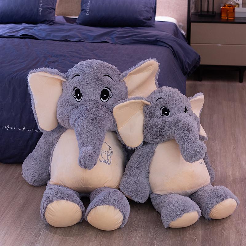 38-98cm Giant Plush Elephant Stuffed Animal Soft Cuddle Pillow Cute Big Ears Toy Gift for Friends and Lovers