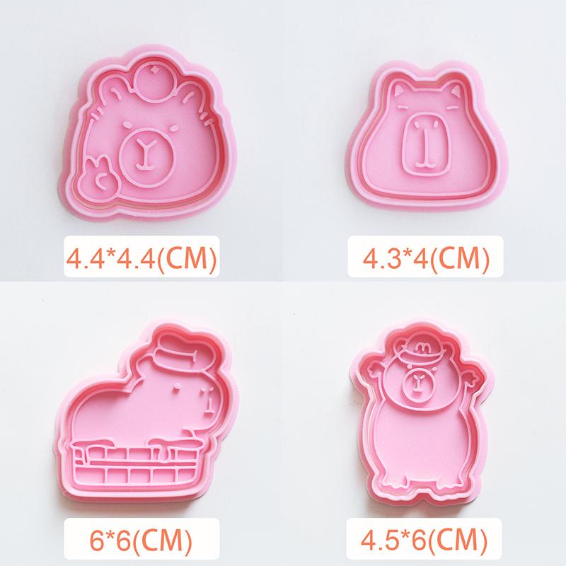 Tegneserie Capybara Formet Kakeutstikker Søtt Dyr Fondant Kjeksform Kakedekorasjonsverktøy Bakeutstyr Kjøkkenredskap