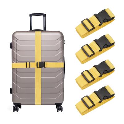 Uxcell 4-Pack Suitcase Straps, Adjustable Suitcase Connector Strap Buckles, Travel Suitcase Bag Strap Belts for Travel Suitcase Bags, Luggage Accessor