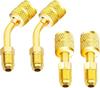 2pcs R410A Adapter 5/16 Inches SAE Female To 1/4 Inches SAE Male Flare for Air Conditioners HVAC