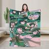 Genshin Impact Diluc Game  Warm Soft Blanket  Camping Plush Throw Blanket Graphic Bedroom Flannel Bedspread Sofa Bed Cover