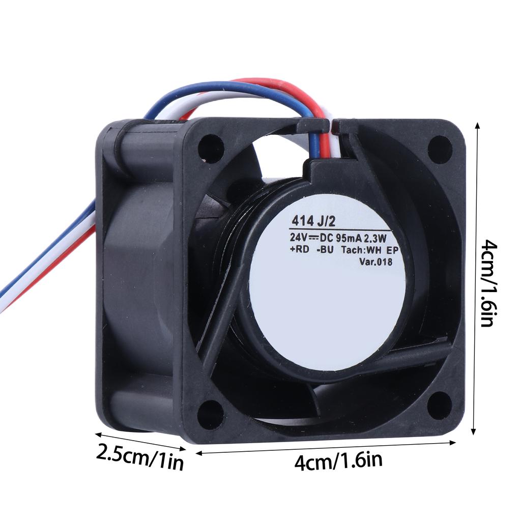 CPU Cooler 414J/2 4x4x2.5cm 24V 95mA 2.3W 3Pin 4cm Inverter Driven Fan for Inverter Fan