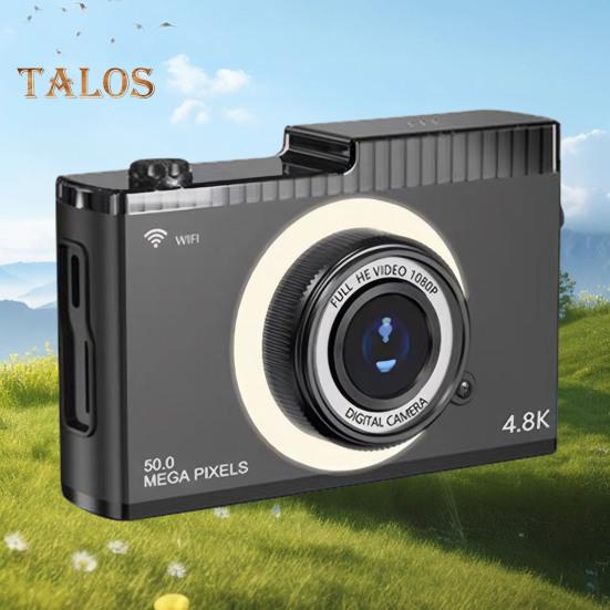 Fotocamera digitale con doppio obiettivo, display IPS, messa a fuoco automatica, zoom, anti-vibrazione, ricaricabile, condivisione wireless, fotocamera selfie Wi-Fi
