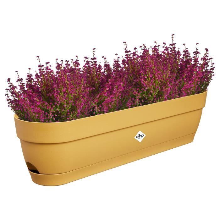Planteur rectangle vibia - plastique - réservoir - ø70 - jaune miel