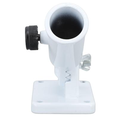 Aluminum Alloy Flag Pole Holder 180 Degree Adjustable White Wall Mounted Flagpole Bracket Flag Mounting Bracket Outside House