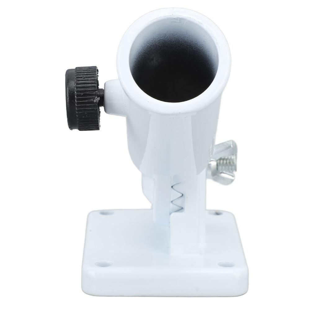 Suporte de Mastro de Bandeira em Liga de Alumínio Ajustável em 180 Graus Suporte de Mastro de Bandeira Branco Montado na Parede Suporte de Montagem de Bandeira Exterior Casa