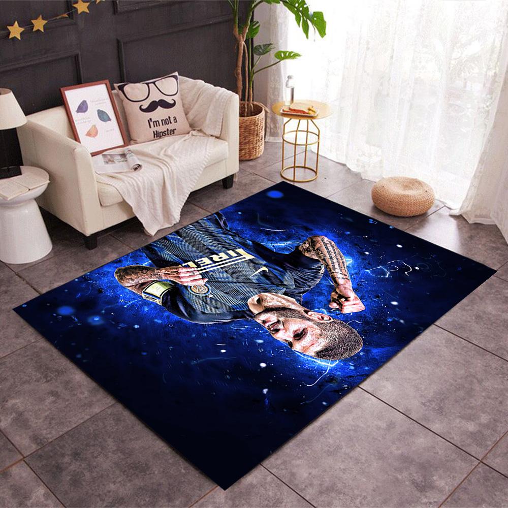 Inter Milan Player Action Area Rug Perfect for Hallway Playrooms Game Room Kitchen Antislip Carpet Office home decor Wedding Party Gift