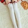 Coral Fleece Christmas Stockings Santa Claus Long Tube Socks Cartoon Hosiery  Children Stocking