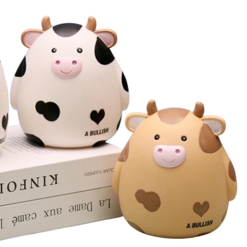 Cute Cow Piggy Bank Desktop Ornament