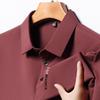 Мужская дышащая рубашка-поло в стиле business casual с коротким рукавом, 2025