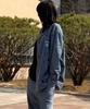BEENTRILL Oversized Light Denim Work Shacket (Light Blue)