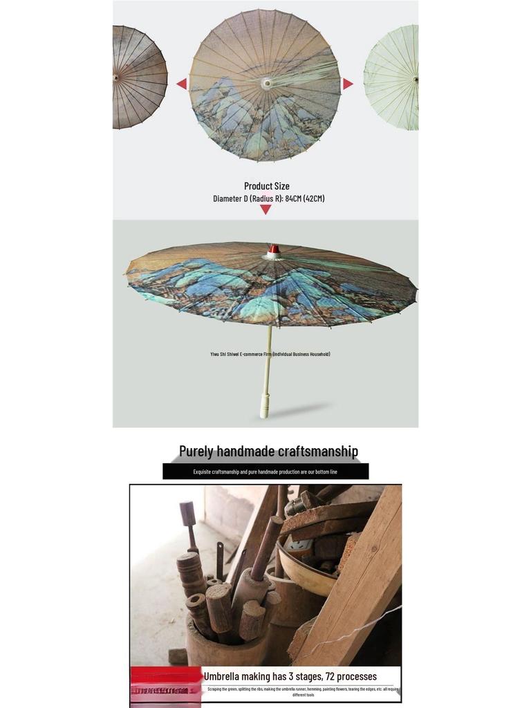 Retro Parasol Olejowy w Stylu Chińskim - Wodoodporny, Ochrona Przed Słońcem, Dekoracja Taneczna i Cheongsam