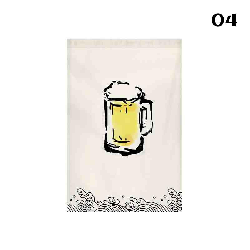 Japanese Style Door Head Half-curtain Kitchen Partition Cuisine Izakaya Sashimi Seafood Bistro Restaurant Decor Short Curtains