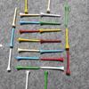10 Pcs Bag Multi Color Plastic Golf Tees 70mm Durable Rubber Cushion Top Golf Tee Golf Accessories