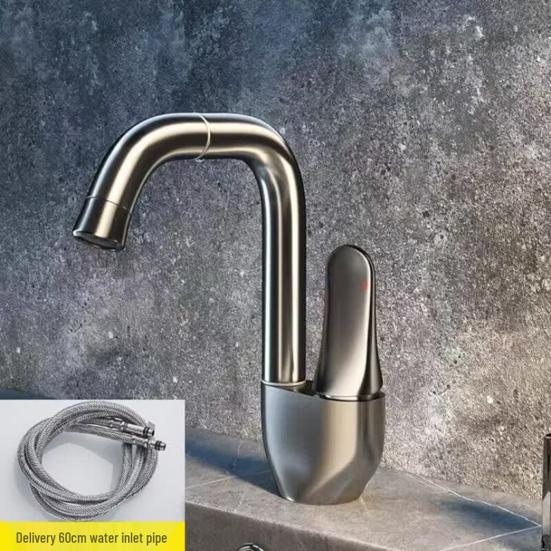 YiPan Gunmetal Grey Rotatable Basin Faucet