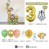 58pcs Wild Jungle Party Theme Gold Number 1-9 Balloon Garland Kit Birthday Baby Shower Gender Reveal Party Supplies Decorations